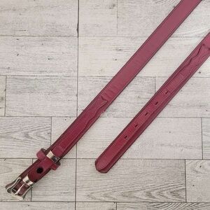 Women’s Vintage Justin Western Red Leather Rodeo Cowgirl Belt Size 28 USA Made